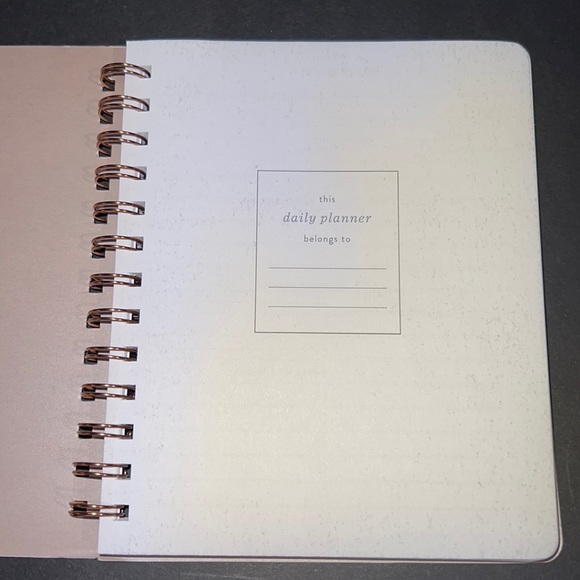 moon phase: rose gold on vegan leather NON-dated daily planner-spiral bound-NWT - Picture 4 of 10